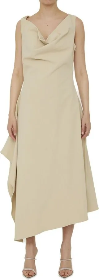 Bottega Veneta Asymmetrical Designed Midi Dress