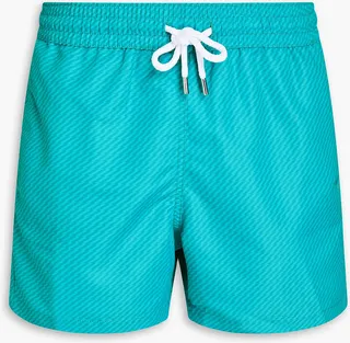 Short-length printed swim shorts