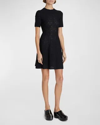 4G Pointelle Mini Dress