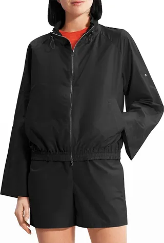 Raglan-Sleeve Short Anorak Jacket