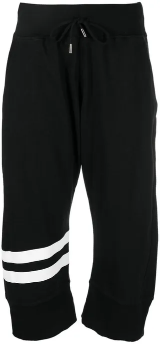 Cropped Logo-Print Track Pants
