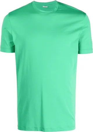 short-sleeved stretch-cotton T-shirt