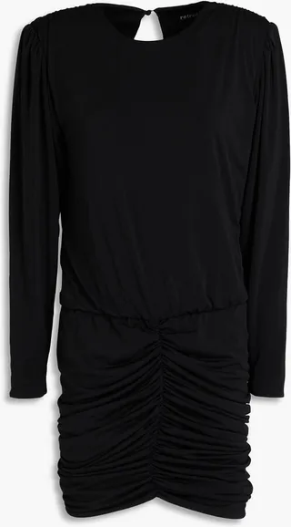 Flynn ruched jersey mini dress