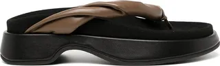 Twisted-Strap Platform Flip Flops