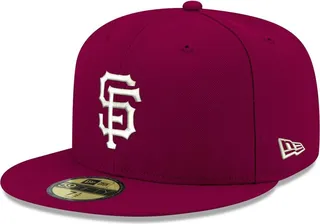 Men's Cardinal San Francisco Giants Logo White 59FIFTY Fitted Hat