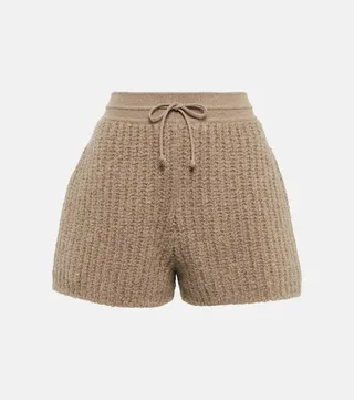 Drawstring baby cashmere shorts