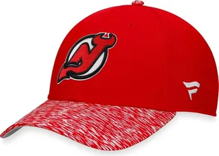 Men's Fanatics Branded Red New Jersey Devils 2023 Stanley Cup Playoffs Locker Room Adjustable Hat