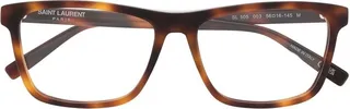 Tortoiseshell-Effect Square-Frame Glasses