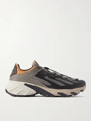 Speedverse PRG Vegan Leather and Rubber-Trimmed Mesh Sneakers