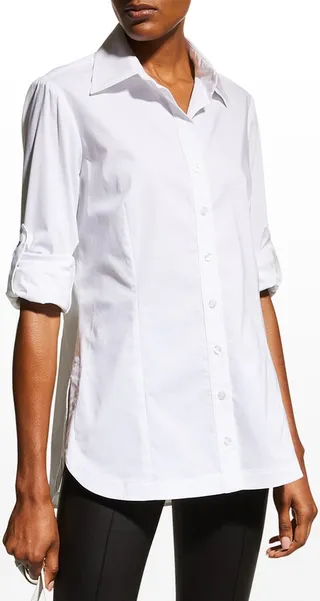 Joey Button-Down Long-Sleeve Roll-Tab Shirt