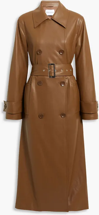 Malou faux leather trench coat