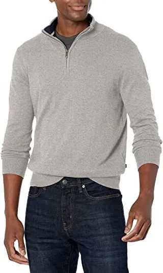 Nautica Men's Navtech Quarter-Zip Sweater