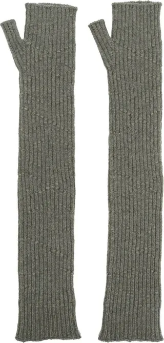 Long Knit Fingerless Gloves