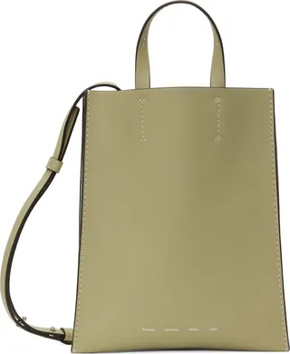 Proenza Schouler Green & White Proenza Schouler White Label Small Twin Tote