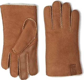 UGG Water Resistant Whipstitch Sheepskin Gloves with Conductive Tech Leather Palm (Chestnut) Extreme Cold Weather Gloves