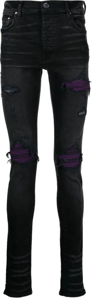 Ripped-Detail Skinny Jeans