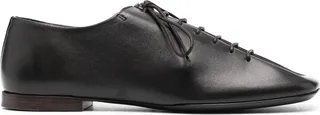 Square-Toe Leather Derby Shoes