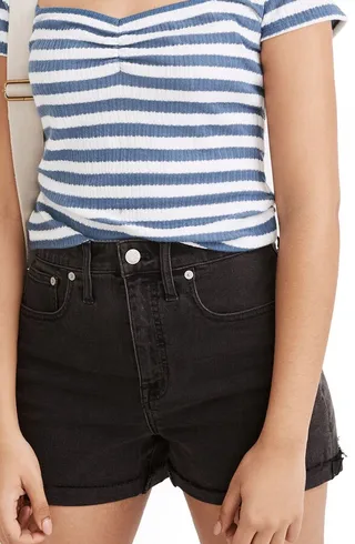 Curvy High-Rise Denim Shorts