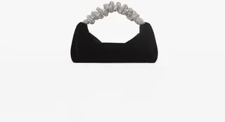 Alexander Wang Unisex Scrunchie Mini Bag in Velvet Black