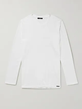 Stretch Cotton and Modal-Blend T-Shirt