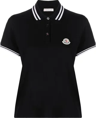Striped-Detail Polo Shirt
