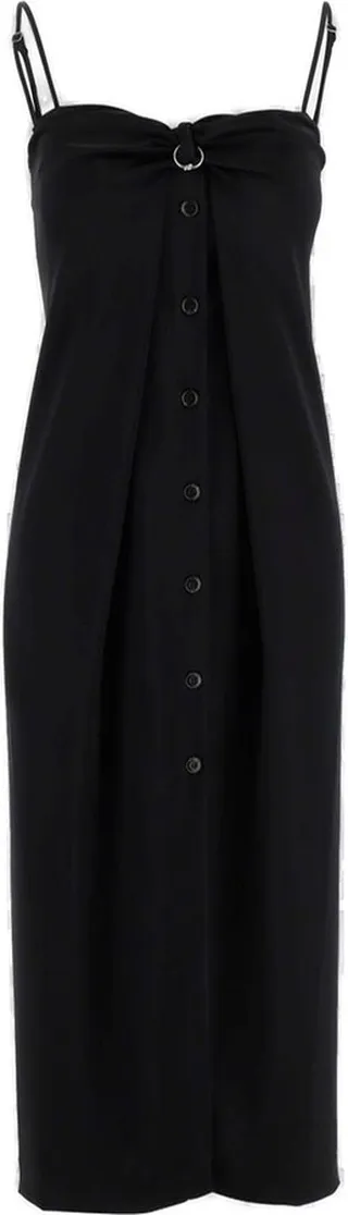 Nanushka Button Detailed Sleeveless Midi Dress