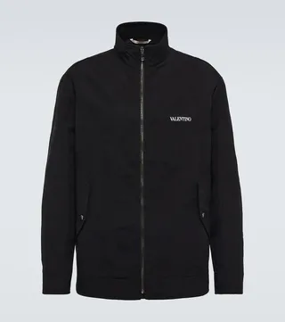 Logo cotton-blend jacket