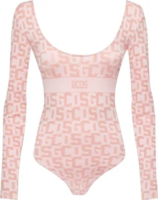 Wolford X GCDS Monogram Scoop-Neck Bodysuit