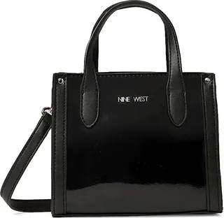 Nine West Candance Mini Tote Crossbody (Black) Handbags