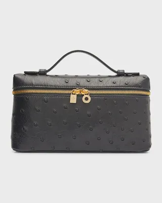 Extra Pocket L19 Shiny Ostrich Pouch