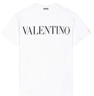 Valentino Logo Tee in White