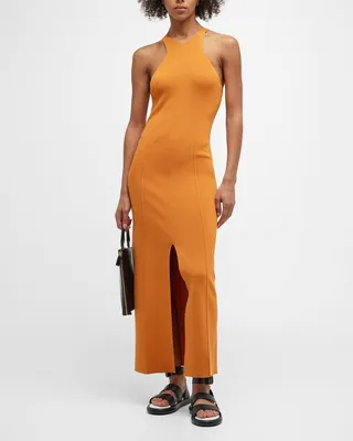 Elia High-Neck Bodycon Midi Dress