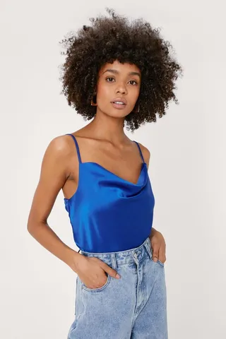 Nasty Gal Womens Satin Cowl Neck Cami