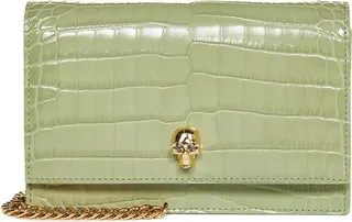 Alexander McQueen Small Skull Embossed Shoulder Bag