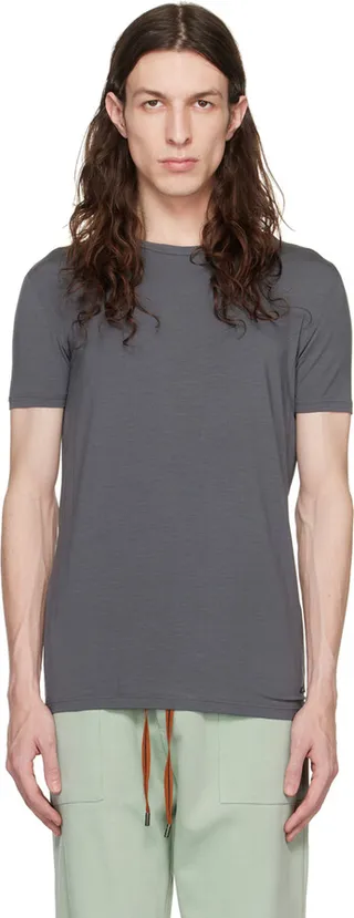 ZEGNA Gray Crewneck T-Shirt