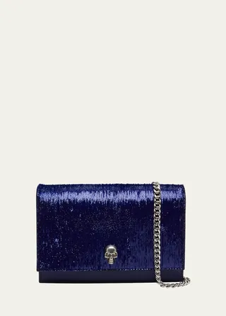 Small Skull Coated Chain Crossbody Bag