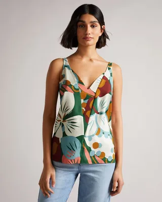Double Layer Effect Cami in Green