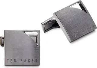Gunmetal Tone Geometric Cufflinks