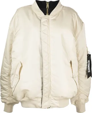 Reversible Logo-Tag Bomber Jacket