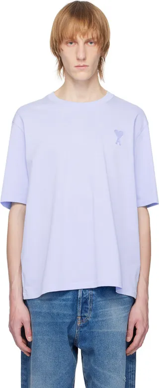 AMI Alexandre Mattiussi Blue Ami De Cœur T-Shirt