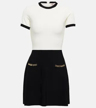 VLogo embellished minidress