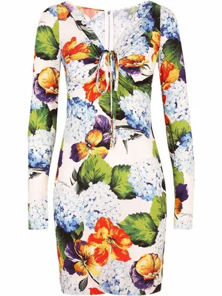 Floral-Print Mini Dress