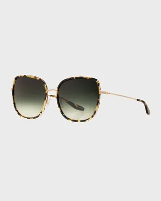 Vega Acetate & Titanium Butterfly Sunglasses