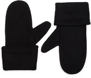 Cuffed Double Face Wool Blend Mittens
