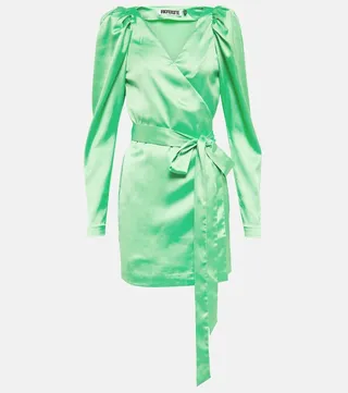 Bridget satin wrap dress