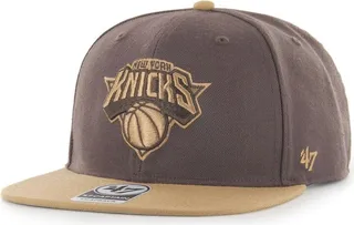 Men's '47 Brand Brown New York Knicks No Shot Two-Tone Captain Snapback Hat