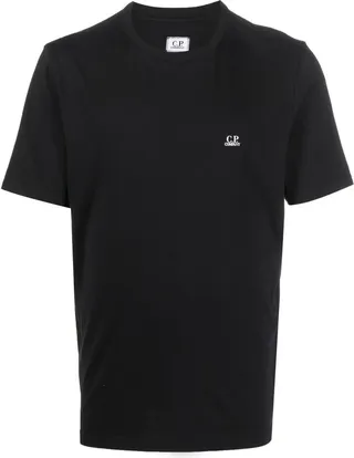 hood-print cotton T-shirt