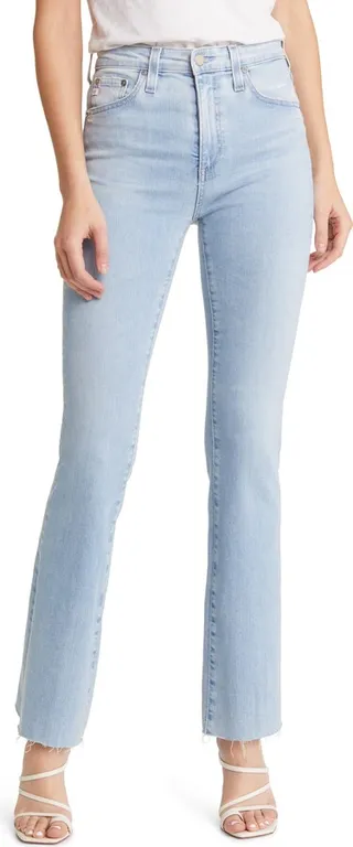 Farrah High Waist Fray Hem Bootcut Jeans