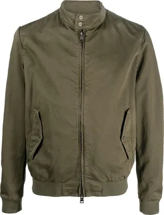 Cazadora cotton-linen bomber jacket