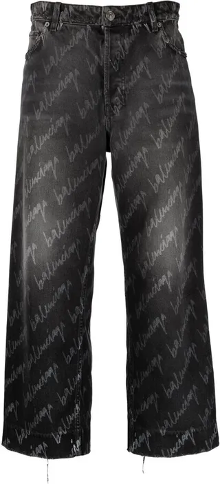 Logo-Print Cropped Pants